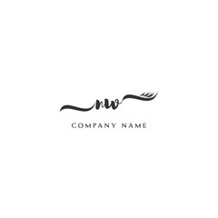 Fototapeta premium Minimalist NW Logo Design with Abstract Feather Element