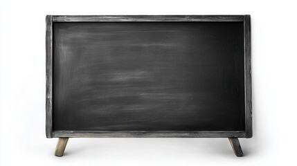 Obraz premium Classic blackboard with wooden frame, commonly used for teaching in classrooms or educational settings, showcasing empty space ready for writing