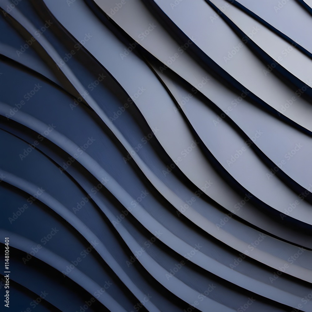 Poster abstract deep blue wave pattern background