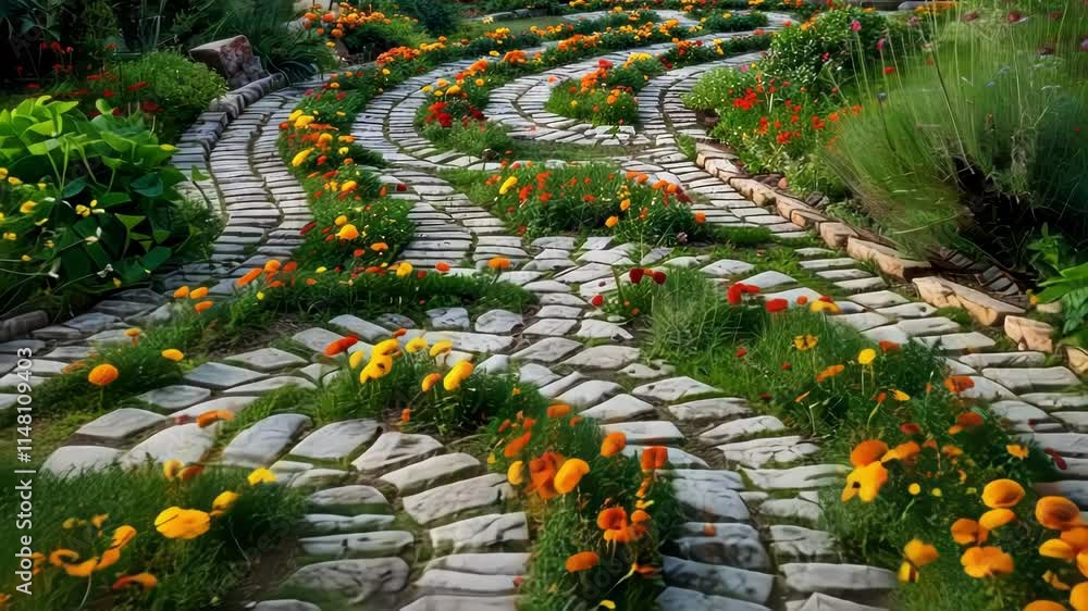 Aufkleber the paths of the garden intertwine and intersect just like the fundamental particles and forces of g