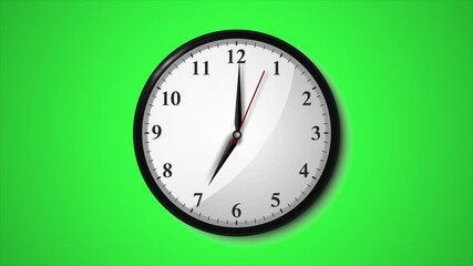 Wall Clock with First 30 seconds of 7 o'clock