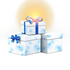 Obraz premium gift box on transparent background , gift box with ribbon and bow, gift box 