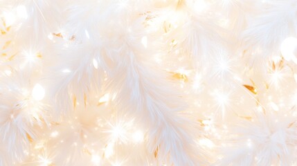 Illuminated White Feather Christmas Tree Decoration