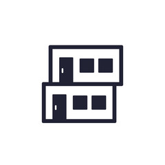 modular houses icon on white