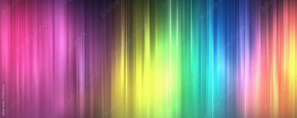 Poster the background features a holographic blur with a gradient of colors. there is a modern grain noise 