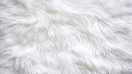 Obraz premium Luxurious White Faux Fur Texture Background