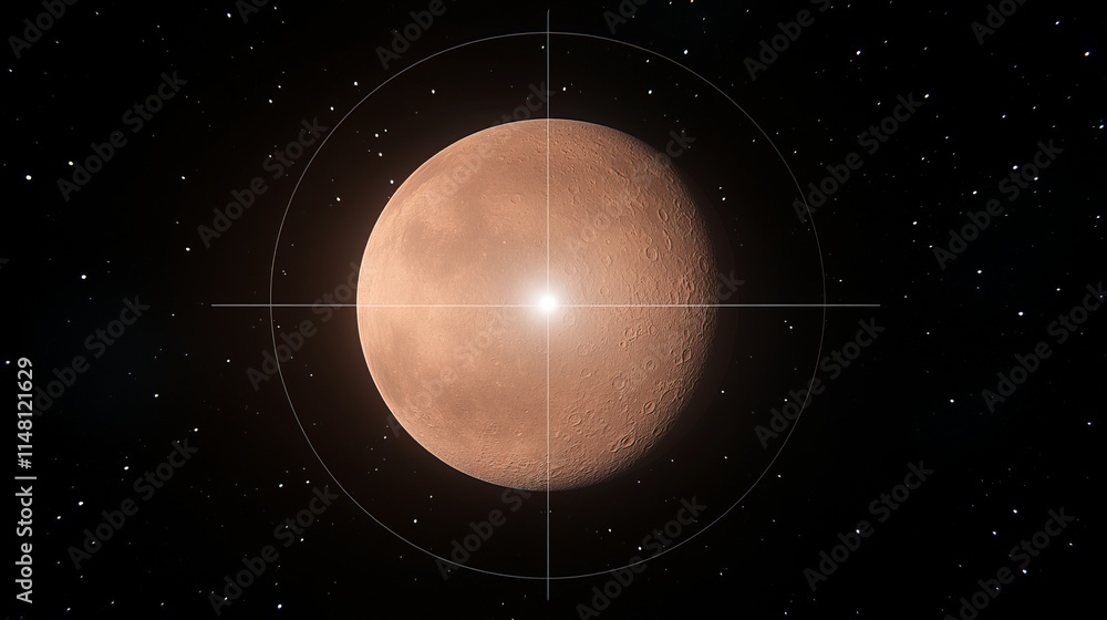Poster martian surface render a celestial view from space