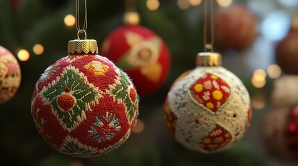christmas balls on a tree