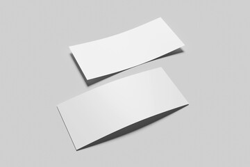 Blank gift voucher for mockup - 3D rendering 