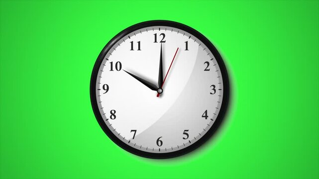 Wall Clock with First 30 seconds of 10 o'clock