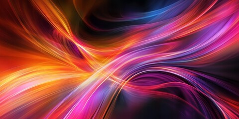 Fototapeta premium Vivid and vibrant background featuring an abstract design with dynamic color swirls and motion blur, creating a lively and energetic visual effect.