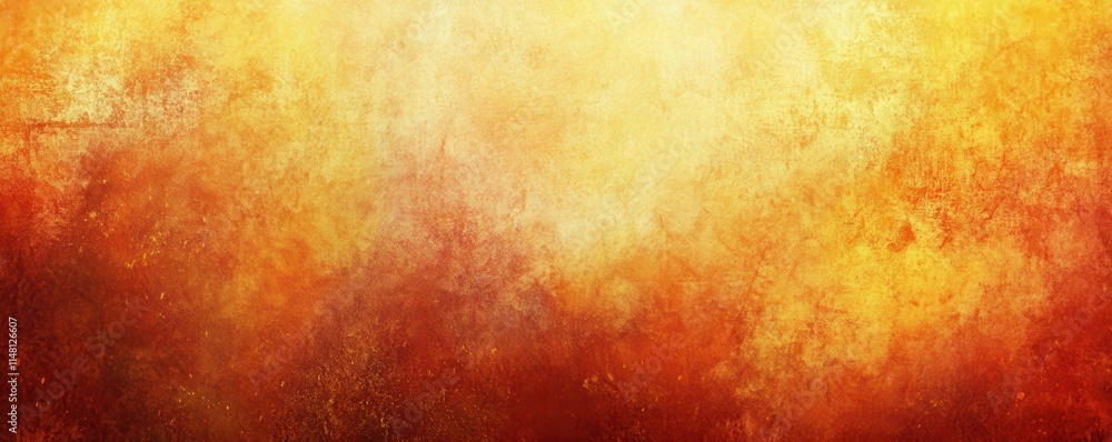 Aufkleber an abstract retro gradient background with orange, yellow, and red colors with blurry and grainy tex