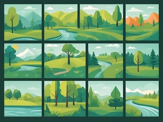 landscape with trees