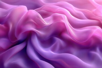 Fototapeta premium A close-up of flowing, translucent fabric in shades of pink and purple.
