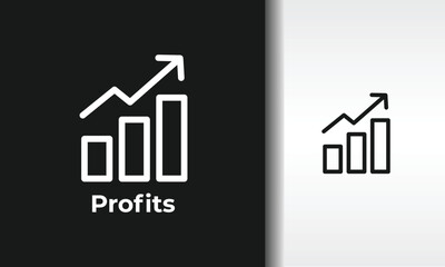 Profits Vector, Icon Or Logo Sign Isolated Symbol Illustration