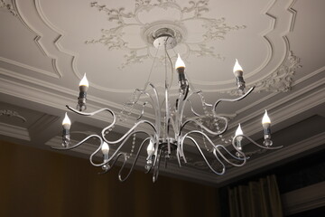 Stunning and Elegant Crystal Chandelier Featuring an Artistic and Unique Design Style