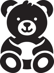 valentine teddy vector, Teddy bear logo illustration, Teddy bear silhouette vector black and white