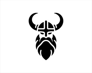 Viking Logo Design Vector Template