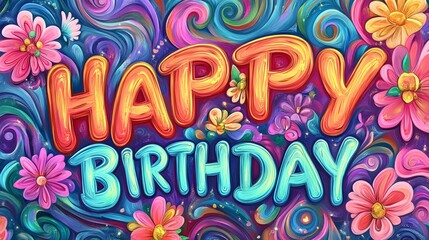 Obraz premium Happy Birthday banner 