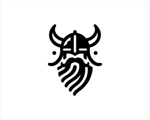 Viking Logo Design Vector Template