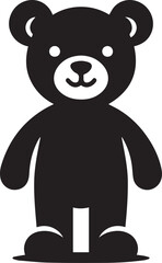 valentine teddy vector, Teddy bear logo illustration, Teddy bear silhouette vector black and white