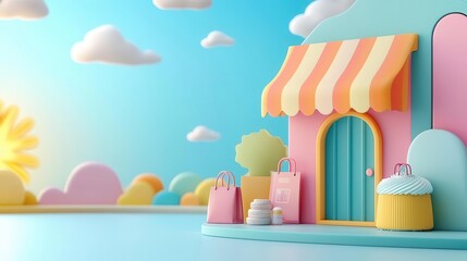 Personalized promotions, data-driven offers, 3D illustration, targeted retail concept