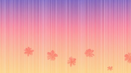 Obraz premium Pastel Floral Stripes Soft Pink and Purple Background