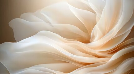 Abstract Beige Flowing Fabric  Soft Waves  Minimalist Background  Cinematic Lighting  HDR