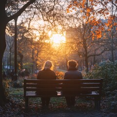 Nutritionist sitting with a client on a park bench discussing healthy lifestyles.