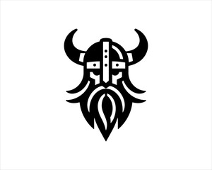 Viking Logo Design Vector Template