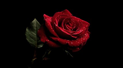  Timeless Elegance: A Single Rose Graces a White Canvas