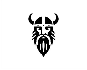 Viking Logo Design Vector Template