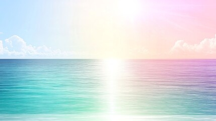 Fototapeta premium Pastel Ocean Sunrise Tranquil Seascape Dream