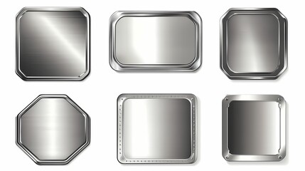 Collection of Various Metallic Platters and Trays Featuring Different Shapes and Designs Ideal for Culinary Presentations and Decorative Uses
