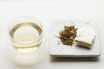 cup of hot tea and tea bag