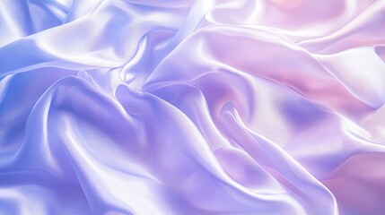 Fototapeta premium Soft Shimmering Satin Fabric with Gentle Waves and Pastel Colors