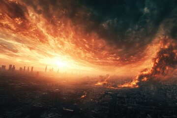 Fantastic sky presages apocalypse dramatic Fantastic sky presages apocalypse