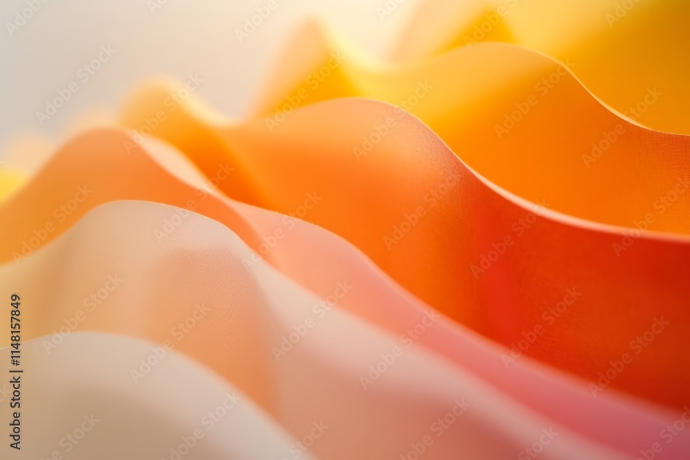 Poster a series of orange and white lines that are arranged in a curved pattern. the orange lines are on to