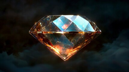 Sparkling Diamond Gemstone  Luxury Jewel  4K Render  Cinematic Lighting  Dark Background
