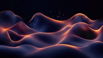 Fototapeta premium Abstract Waves of Light and Dark with Glowing Effects in Motion