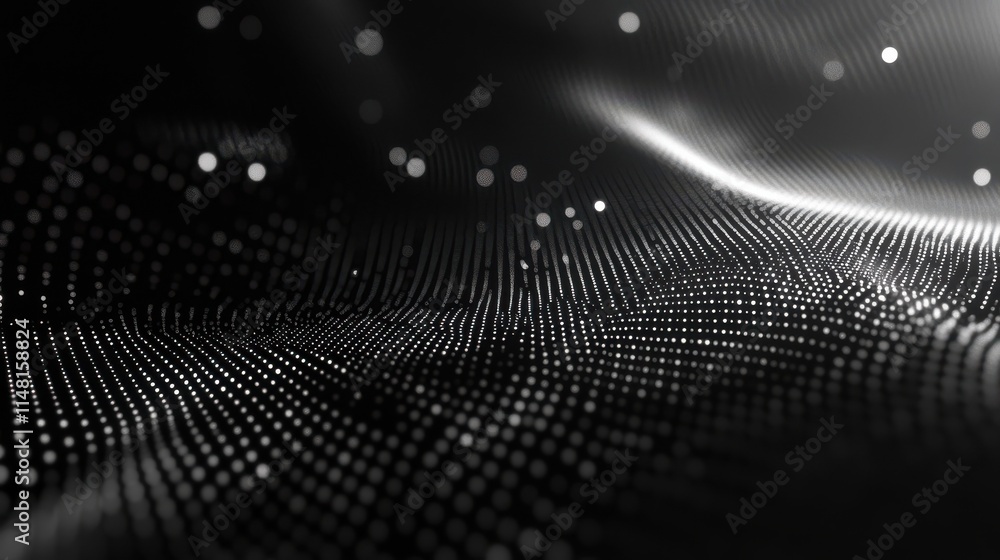 Poster data technology background. abstract background. connecting dots and lines on dark background. 3d re