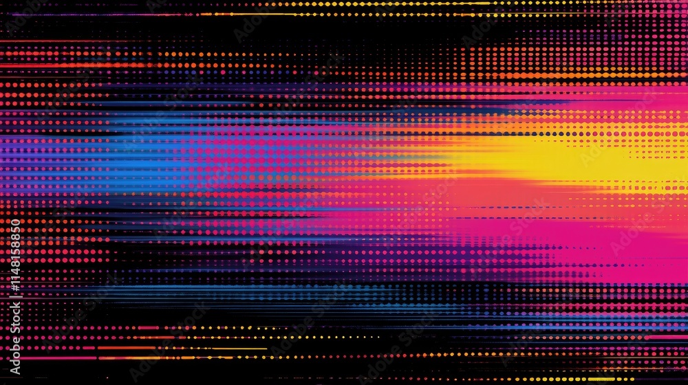 Poster vibrant abstract background with colorful gradient and dots pattern