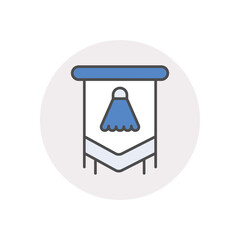 Pennant  vector icon stock illustration