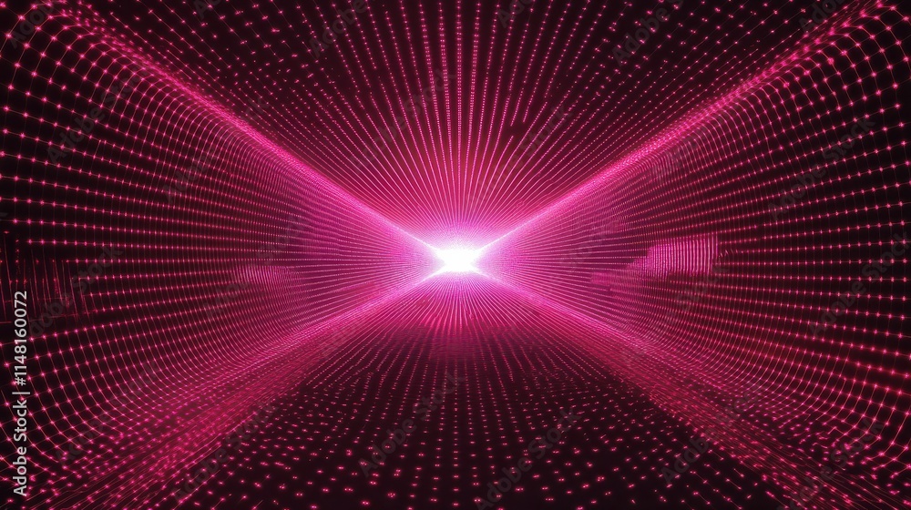 Poster high tech futuristic technology abstract technology particle mesh style background