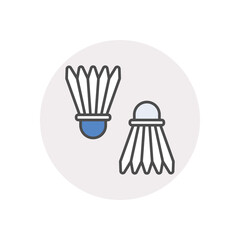Shuttlecocks  vector icon stock illustration