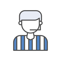 Referee  vector icon stock illustration
