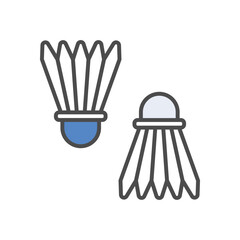 Shuttlecocks  vector icon stock illustration