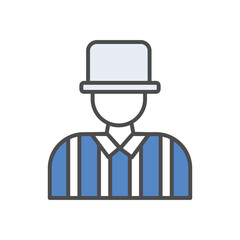 Umpire  vector icon stock illustration
