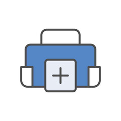 First Aid Kit vector icon stock illustration