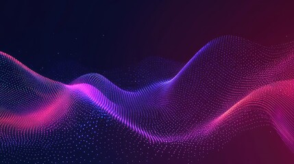 Colorful Waves of Light and Particles in Digital Background Design